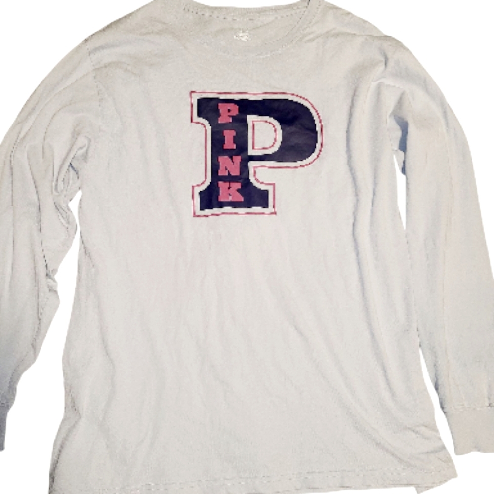 PINK VICTORIA'S SECRET LOGO TOP SIZE M